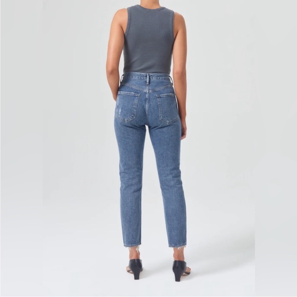 Agolde Riley Jeans High Rise Crop 27 - Picture 2 of 13